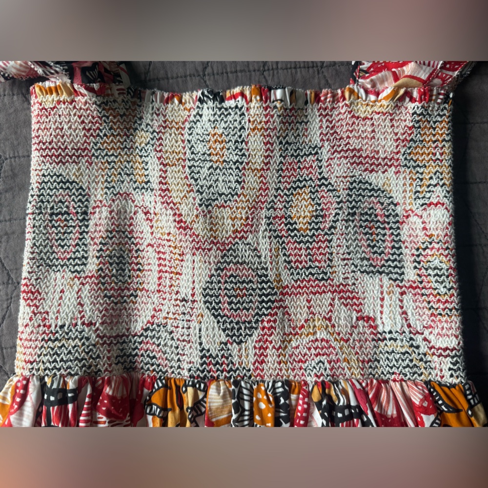 NWT BTB Los Angeles Smocked 100% cotton Flutter Sleeve Maxi Dress Size medium - Picture 9 of 16